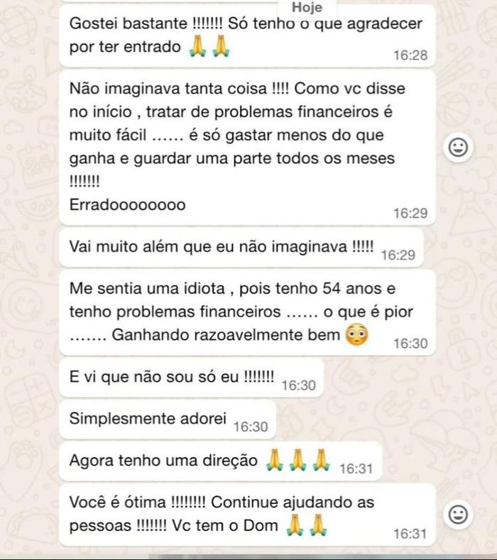 Depoimento de aluna