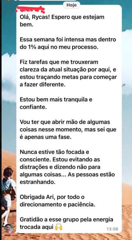 Depoimento de aluna